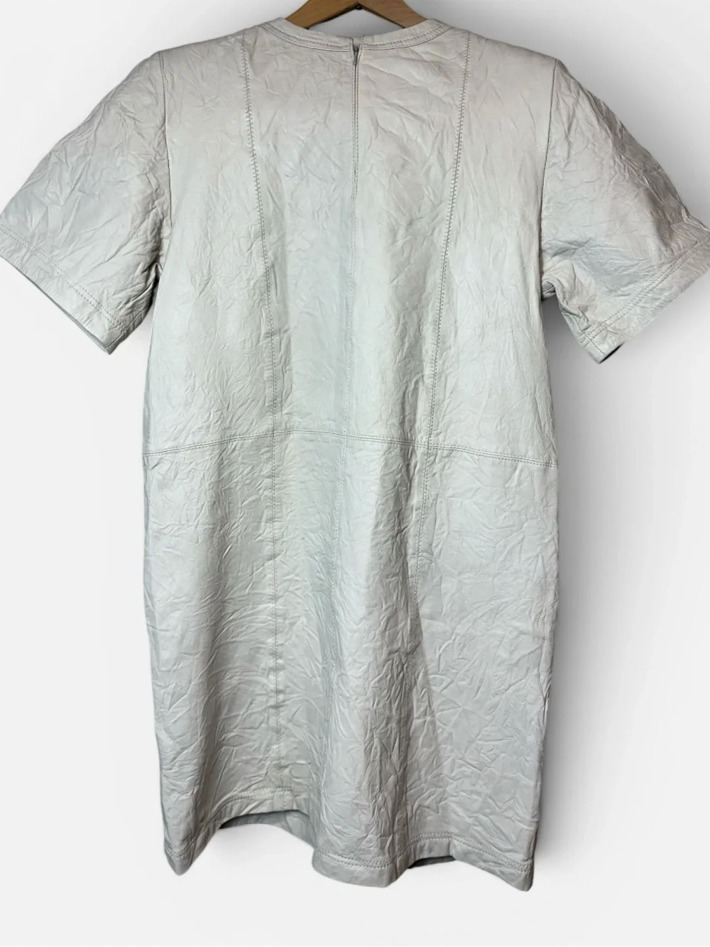 Zadig & Voltaire Riddy Cuir Froisse Leather Mini Dress NWT Sz Small Retail $798 - Picture 5 of 9